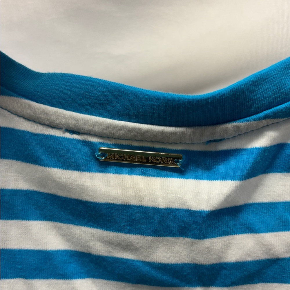 MICHAEL Michael Kors Blue and White Striped Dress - Picture 6 of 6
